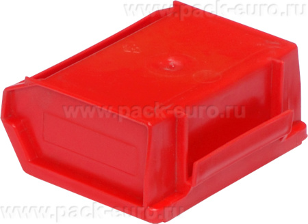 Ящик сплошной 96×105×45 мм, объем 0.45 л., арт.: 7924, красный, код: 00570, арт. 7924