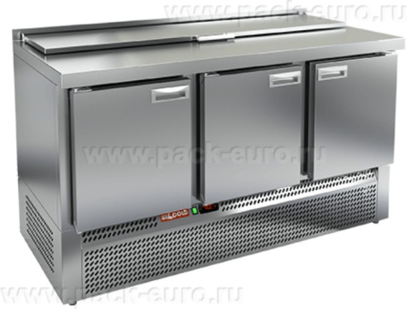 SLE1-111GN (1/3) стол для салатов  охл.(+2+10), 3 двери, 1485х700х850мм, ниж.распол.агрегата, арт. 281718 от компании Европактрейд