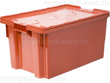 Ящик 600х400х300 мороз. сплошной, с крышкой, Safe PRO  оранжевый, арт. 601-1 SP м