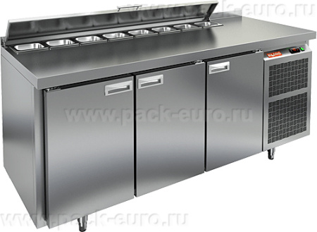 SL2-11SN (1/6) БЕЗ КРЫШКИ стол для салатов охл.(+2+10), 2 двери, 1390х600х850мм, HICOLD RUS, арт. 283710 от компании Европактрейд