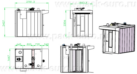 Печь ротационная ROTOMAX BV-68G (газовая) 600х800