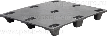 Паллет 1200х1000х130 мм (сплошной на 9 ножках)  черный, арт. DP 1210 S (Q4)