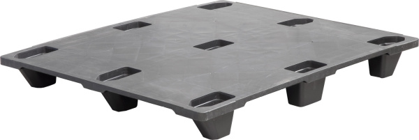 Паллет 1200х1000х130 мм (сплошной на 9 ножках)  черный, арт. DP 1210 S (Q4)