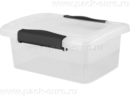 Ящик 168х125х71 0,85л. для хранения, с крышкой, на клипсах, код: 36180, арт. Keeplex Vision 0,85