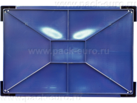 Ящик перфорированный 600×400×135, арт.: 120, объём 32.4, синий, код: 02365, арт. 120