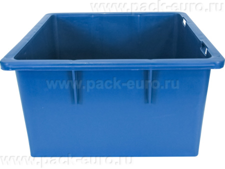 Ящик сплошной 385×385×225 мм, объем 23 л., арт.: 415, синий, код: 04777, арт. 415