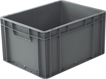 Ящик сплошной 400×300×220 мм, объем 21 л., арт.: ЕС 4322.2, серый, код: 14174, арт. ЕС 4322.2