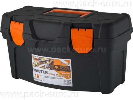 Ящик 408х218х223 для инструмента, на клипсах, с ручкой, код: 37256, арт. Master Economy 16