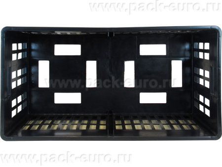 Ящик перфорированный 660×340×360, арт.: 301, объём 70, чёрный, код: 00410, арт. 301