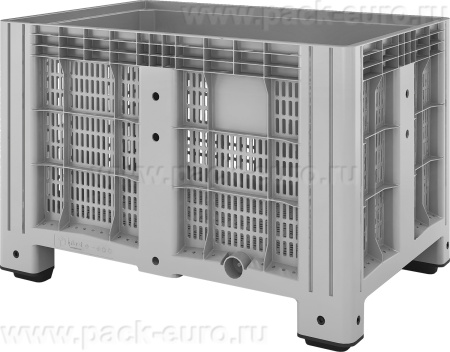 Контейнер 1200х800х800 мм перфорированный на ножках, арт. SDBOX 1208 P серый, код: 13896, арт. SDBOX 1208 P серый