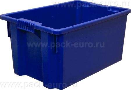 Ящик 600х400х300 сплошной  синий, арт. 601