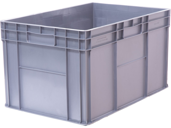 Ящик 600х400х340 стенки сплошные, дно гладкое, 4 закрытые ручки, код: 32405, арт. 934.02.02.02