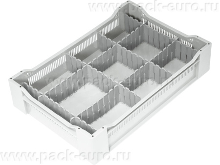 Ящик перфорированный 600×400×135, арт.: 120, объём 32.4, натуральный, код: 02494, арт. 120 М