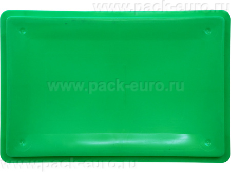 Ящик сплошной 600×400×120 мм, объем 25 л., арт.: 205, зелёный, код: 07391, Е1 (евроформат), арт. 205