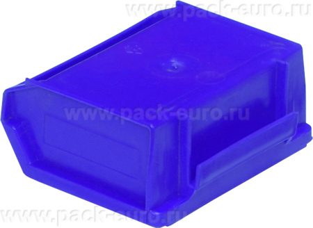 Ящик сплошной 96×105×45 мм, объем 0.45 л., арт.: 7924, синий, код: 02747, арт. 7924