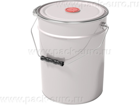 Ведро металл 20л. с крышкой и обручем, с крышкой берикап 57мм белый, арт. ВМо 20б берикап 57мм 