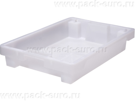 Ящик полимерный 600х400х100 сплошной с отверстиями, код: 32942, арт. 224 М