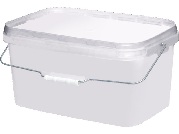 Ведро 11л. прямоугольное, с белой крышкой  белый, арт. ВПпр 11п Ведро 11л. прямоугольное, с белой крышкой  белый, арт. ВПпр 11п