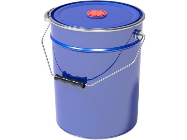 Ведро металл 20л. с крышкой и обручем, с крышкой берикап 57мм синий, арт. ВМо 20с берикап 57мм 