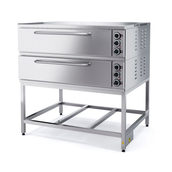 Шкаф пекарный электрический ШПЭ102, 2 камеры, лиц. нерж, под углерод. сталь, подставка краш, сварн. Шкаф пекарный электрический ШПЭ102, 2 камеры, лиц. нерж, под углерод. сталь, подставка краш, сварн.