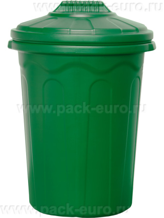 Бочка 100л. хозяйственная, с крышкой зелёный, арт. ББХ-100Н зеленый
