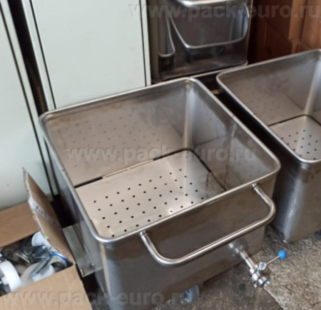 Тележка чан 200 л AISI 304 с шиберным краном