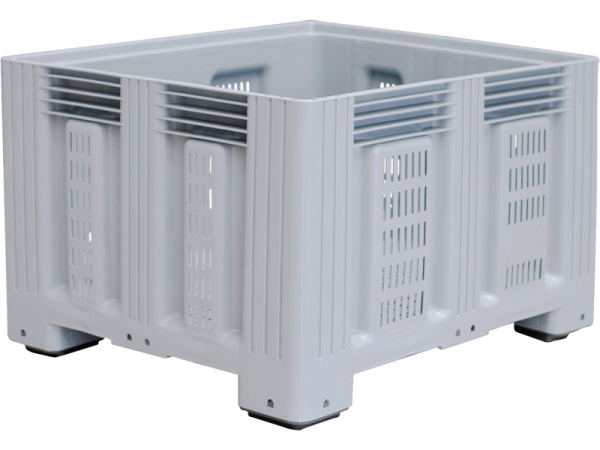 Контейнер 1200х1000х758 перфорированный, на ножках  серый, арт. TR-Box 1210 P (758) Контейнер 1200х1000х758 перфорированный, на ножках  серый, арт. TR-Box 1210 P (758)