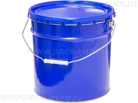 Ведро металл 15л. с крышкой-корона цв. синий (Ведро металл 15л. с крышкой-корона цв. синий), арт. ВМк 15с 
