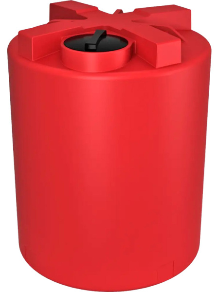 Емкость 3 000л. вертикальная, с крышкой  красный, арт. КАС 3000 T Емкость 3 000л. вертикальная, с крышкой  красный, арт. КАС 3000 T