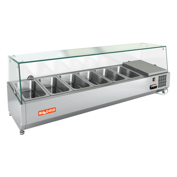 VRTG 1390 витрина охл. настольная, со стеклом, 1390х385х459 мм, HICOLD RUS, арт. 284241 от компании Европактрейд