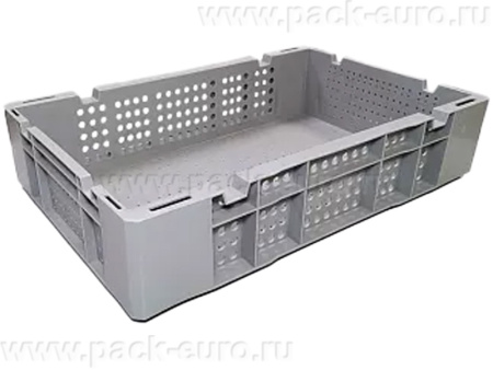 Ящик п/э 600х400х135 1,7кг. мороз. перфорированный, для созревания сыра, код: 34267, арт. 12.443