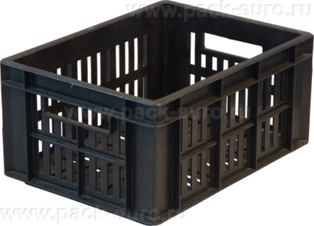 Ящик дрожжевой 400х300х200 с перф. черный, арт. 302