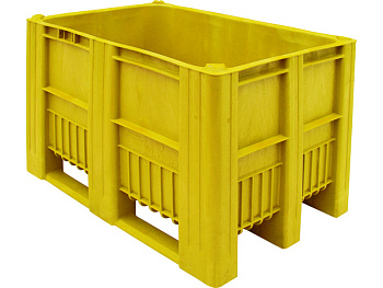 BoxPallet 1200х800х740 мм желтый сплошной, арт. C-Box 1208 S (740) желтый, код: 18901, арт. C-Box 1208 S (740) желтый