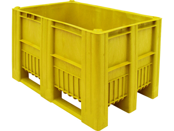 BoxPallet 1200х800х740 мм желтый сплошной, арт. C-Box 1208 S (740) желтый, код: 18901, арт. C-Box 1208 S (740) желтый