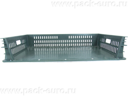 Ящик перфорированный 740×465×145, арт.: 404-11, объём 39, зелёный, код: 21866, арт. 404-11