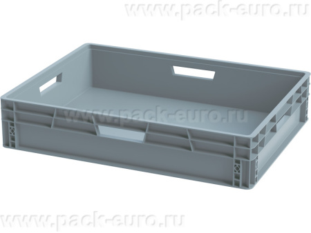 Ящик 800х600х170 сплошной, усиленное дно, серый, арт. SPK 8616