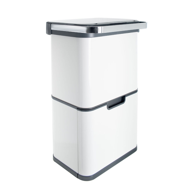 Ведро для раздельного сбора мусора сенсорное, 4 емкости, Foodatlas JAH-8888, 40л (9+9+11+11) (белый)
