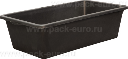 Емкость 45л. строительная, прямоугольная, без крышки чёрный, арт. Емкость 45 прямоуг