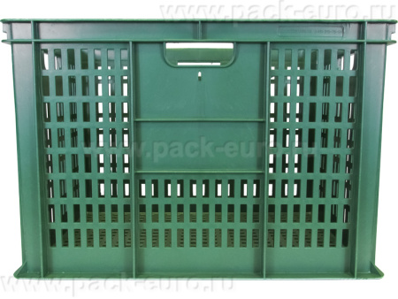 Ящик перфорированный 600×400×410, арт.: 203-1, объём 84, зелёный, код: 06956, арт. 203-1