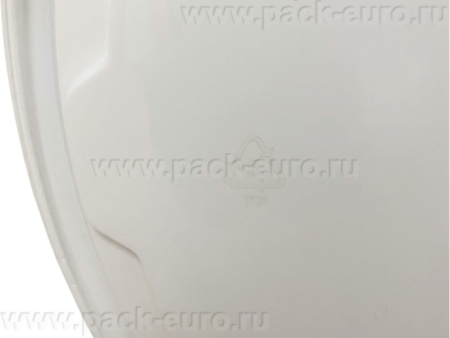 Ведро 21,3л круглое с металлической ручкой с белой крышкой, код: 36214, арт. ВП 21,3б бел