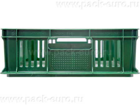 Ящик перфорированный 600×400×140, арт.: 705.01.03, объём 27, зелёный, код: 17413, арт. 705.01.03