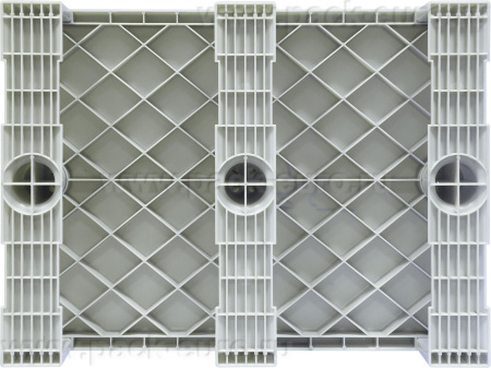 Паллет 800x600х150 сплошной, на 3-х полозьях, арт. TR 680 черный, код: 07877, арт. TR 680 черный