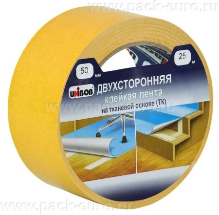 Двухсторонняя КЛ UNIBOB, 50 мм х 25 м (ткань)