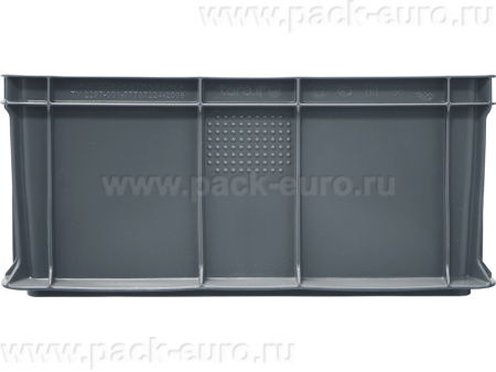 Ящик сплошной 400×300×180 мм, объем 16.6 л., арт.: 702.03.02, серый, код: 19444, арт. 702.03.02