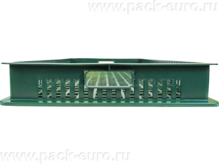 Ящик перфорированный 740×465×95, арт.: 404-095-02, объём 23, зелёный, код: 21856, арт. 404-095-02