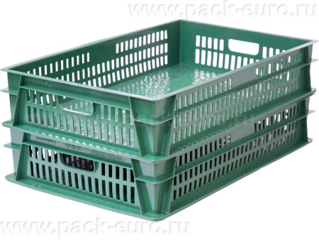 Ящик сплошной 740×465×145 мм, объем 39 л., арт.: 404-Т-1, зелёный, код: 22442, арт. 404-Т-1