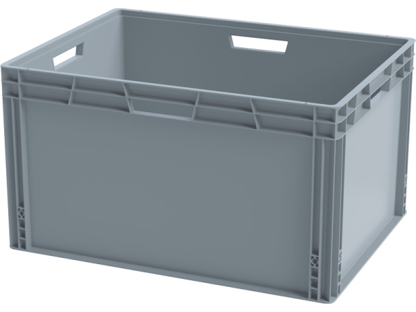 Ящик 800х600х440 сплошной, усиленное дно, серый, арт. SPK 8644