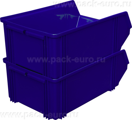 Ящик сплошной 500×310×183 мм, объем 28.37 л., арт.: 7965, синий, код: 05311, арт. 7965