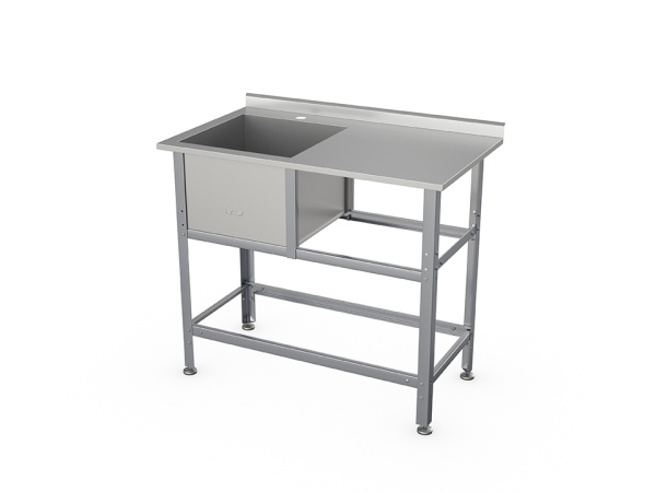 Ванна моечная со столом ВСМС-Б-1Л.700-1550.850-1-02 (ВМС-1/700 с бортом), арт. 309323 от компании Европактрейд