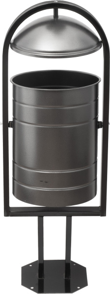 Урна уличная 370х300х1000 серебряная, арт. УС 30 серебро